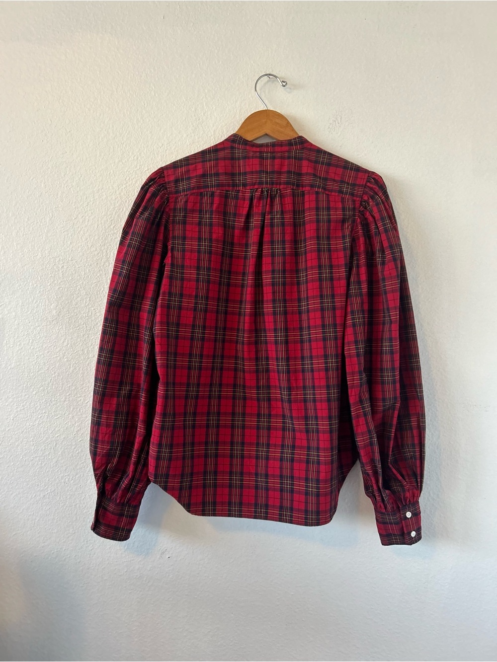 Polo Ralph Lauren Tartan Plaid Puff Sleeves  Shirt Size 8 - Picture 10 of 12